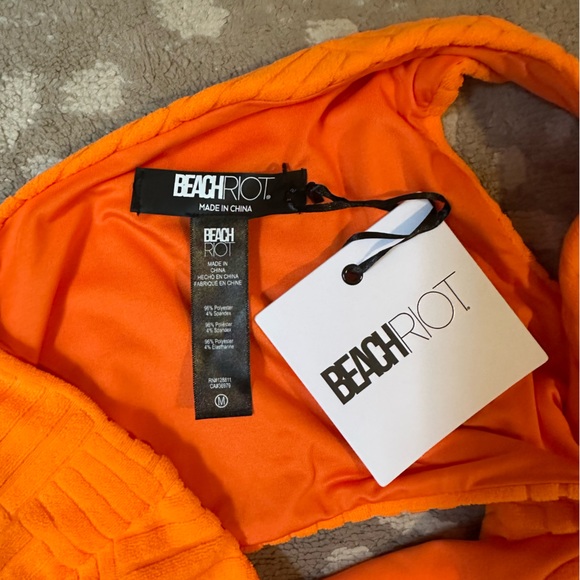 Bright Orange One-Shoulder Swimsuit - Beach Riot Celine - Picture 3 of 3